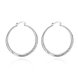Wholesale Trendy Silver plated Circle Hoop Earrings Round Stylish Earrings for women Engagement Christmas Gift TGHE013
