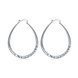 Wholesale Trendy Silver plated Circle Hoop Earrings Round Earrings Woman Jewelry Earrings Engagement Christmas Gift TGHE014
