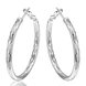 Wholesale Trendy Silver plated Geometric Hoop Earring For Woman Fashion Party Wedding Engagement Party Jewelry TGHE017
