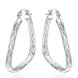 Wholesale Fashion Silver plated triangle fish pattern Hoop Earring For Woman Fashion Party Engagement pub Party Jewelry TGHE018