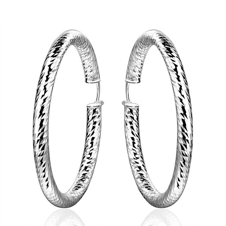 Wholesale Trendy Hot Sale Silver plated Simple U Shaped Hoop Earrings For Women Fashion Jewelry Wedding Accessories  TGHE031