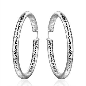 Wholesale Trendy Hot Sale Silver plated Simple U Shaped Hoop Earrings For Women Fashion Jewelry Wedding Accessories  TGHE031