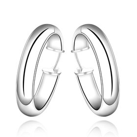 Wholesale Hot Sale Silver plated Simple  round Shaped Hoop Earrings For Women fashion Jewelry China Wedding Accessories  TGHE033
