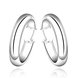 Wholesale Hot Sale Silver plated Simple  round Shaped Hoop Earrings For Women fashion Jewelry China Wedding Accessories  TGHE033