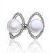 Wholesale Classic Platinum big Pearl Stud Earring  Simpl Elegant Accessories Wedding Party Anniversary Gift Love Jewelry TGPE005