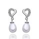 Wholesale Classic Platinum Water Drop Pearl Stud Earring  Simpl Elegant Accessories Wedding Party Anniversary Gift Love Jewelry TGPE011