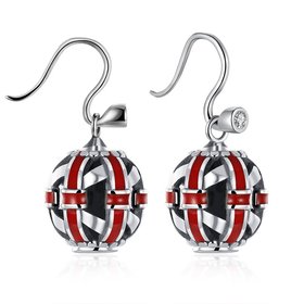 Wholesale China jewelry 925 Sterling Silver round Jewelry red high Quality Earrings For Women Banquet Wedding gift TGSLE121