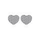 Wholesale jewelry China Girls Cute Heart Stud Earrings White Gold Filled Brilliant White Zircon Austrian Crystal earrings TGSLE202