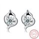 Wholesale Hot wholesale jewelry Fashion romantic 925 Sterling Silver Stud Earrings High Quality Woman Jewelry cute shiny Zircon Earrings TGSLE012
