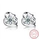 Wholesale Hot wholesale jewelry China Fashion romantic 925 Sterling Silver Stud Earrings High Quality cute shiny Zircon Earrings TGSLE028