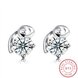 Wholesale Fashion romantic 925 Sterling Silver Stud Earrings High Quality Woman Fashion Jewelry cute shiny Zircon Hot Sale Earrings TGSLE032