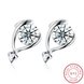 Wholesale Fashion Creative Female fish Stud Earrings 925 Sterling Silver delicate shinny Crystal Earrings Wedding party jewelry wholesale TGSLE064