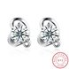 Wholesale Trendy Creative Female Stud Earrings 925 Sterling Silver delicate shinny Crystal Earrings Wedding party jewelry wholesale China TGSLE084