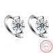 Wholesale Trendy Creative Female Stud Earrings 925 Sterling Silver delicate shinny Crystal Earrings Wedding party jewelry wholesale China TGSLE088