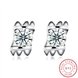 Wholesale Trendy Creative Female Stud Earrings 925 Sterling Silver delicate shinny Crystal Earrings Wedding party jewelry wholesale China TGSLE111