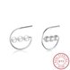 Wholesale New Korean Simple Design Twisted Pearl Earring 925 Sterling Silver Geometric Irregular Earrings for Women Girls Jewelry TGSLE126
