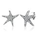 Wholesale Vintage New Fashion Anti-allergic 925 Sterling Silver Jewelry Micro-embedded Crystal Starfish Personality Exquisite Earrings TGSLE043