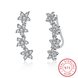 Wholesale Fashion AAA Cubic Zircon Flower Shape 925 Sterling Silver Stud Earrings for Women Popular Wedding Birthday Jewelry Gift TGSLE156