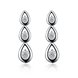 Wholesale New Arrival Silver Water Drop White  Cubic Zirconia CZ Dangle Earring Wedding Drop Earrings Bridal or Bridesmaid Jewelry TGSPDE075