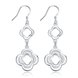 Wholesale Trendy classic flower Silver Plated Dangle Earring high quality earring jewelry  TGSPDE106