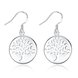 Wholesale Trendy Silver Plant Dangle Earring Tassel Vintage Tree of Life Long Dangle Earrings For Women Engagement Wedding party Jewelry TGSPDE123