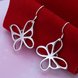 Wholesale Trendy Silver plated Animal Dangle Earring  cute butterfly earring for women fashion jewelry fine gift TGSPDE162