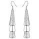 Wholesale Romantic Silver plated Dangle Earring Korean Vintage Long Stick Tassel Dangle Earrings For Women Engagement Wedding Jewelry Gift TGSPDE166