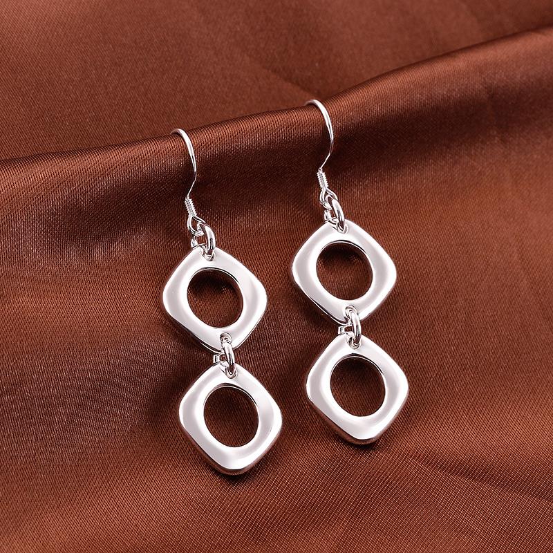 Wholesale New fashion New Design silver plated jewelry Women's earrings Long Fashion brincos Accessories TGSPDE175