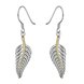Wholesale Hot selling silver plated Korean style sweet feather long earring temperament simple personality earrings TGSPDE187