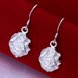 Wholesale jewelry from China rose Drop Earrings Silver Plated Indian Jewelry Vintage Bohemian Earrings Valentines Day Gift TGSPDE200