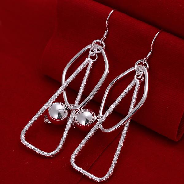 Wholesale Classic Silver plated Geometric Dangle Earring for Wedding Romantic Christmas Gifts TGSPDE204
