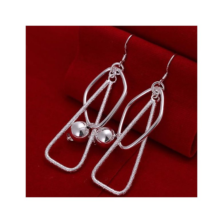 Wholesale Classic Silver plated Geometric Dangle Earring for Wedding Romantic Christmas Gifts TGSPDE204