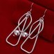 Wholesale Classic Silver plated Geometric Dangle Earring for Wedding Romantic Christmas Gifts TGSPDE204