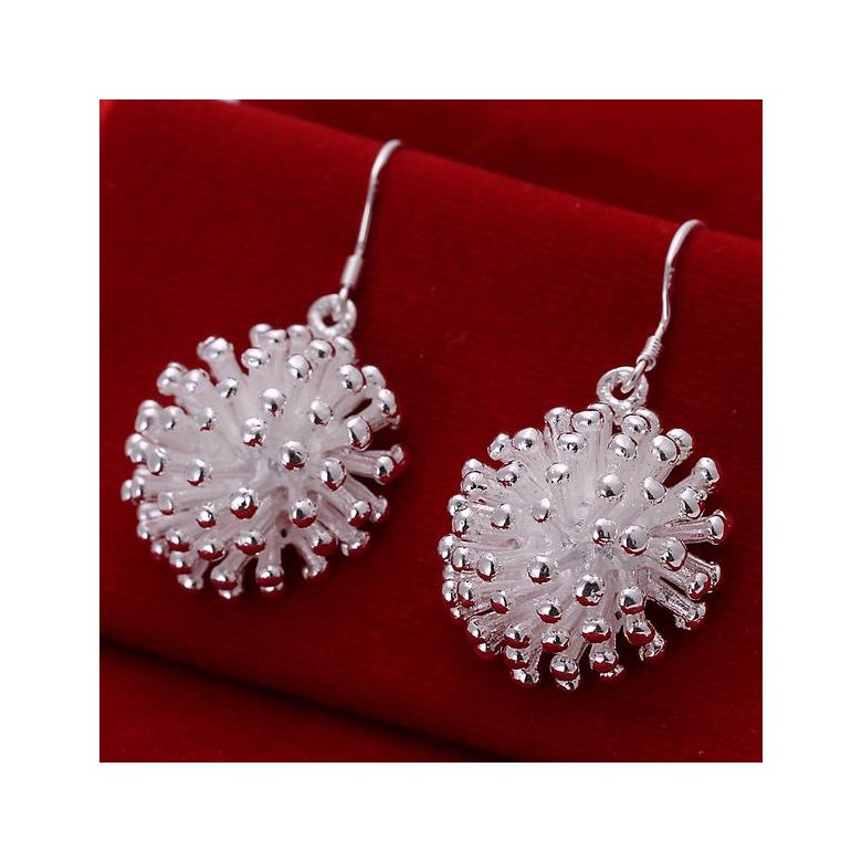 Wholesale Classic Silver plated fireworks shape Dangle Earring for women fine jewelry gift TGSPDE222