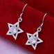 Wholesale Fashion Classic Silver Star Dangle Earring shinny big zircon women earring jewelry from China TGSPDE227