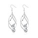 Wholesale Trendy Silver Plated Dangle Earring High Quality Twist Long Drop wedding party Earring Jewelry TGSPDE235