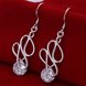 Wholesale Fine hot charm women lady Valentine's gift silver color crystal charm Women circles earrings free shipping jewelry TGSPDE255