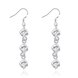 Wholesale Trendy Silver Geometric CZ Dangle Earring hot sale sparking cubic Elegant Long for Women Ear delicate cute Earings TGSPDE257