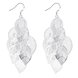 Wholesale Fashion jewelry China silver color earring High Quality for Woman Retro Hollow Maple Leaf Exaggerated Long Tassel jewelry  TGSPDE261