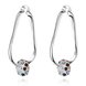 Wholesale Romantic Silver plated  colourful zircon crystal ball Dangle Earring  fashion earrings brand exaggerated wholesale jewelry TGSPDE271