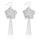 Wholesale Hot selling Earring silver color flower tassel fashion elegant charms earrings  for women lady girl wedding gift jewelry  TGSPDE294