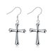 Wholesale Drop Shipping Women Earrings Fashion Cross Shape silver color Delicate Female Earrings Fine Gifts TGSPDE304