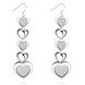 Wholesale Trendy Vintage Female Drop Earrings Silver Color Dangle Earrings Simple Heart Wedding Earrings For Women TGSPDE311