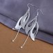 Wholesale Trendy Silver Plated Dangle Earring western style leaf shape earring jewelry fine gift  TGSPDE314