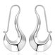 Wholesale Personality fashion Silver plated Dangle Earring  plated Flat Gloss Earrings for Women best gift  TGSPDE337