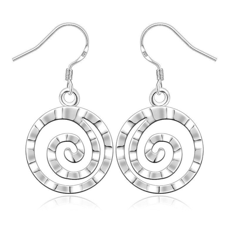 Wholesale Classic fashion Silver Romantic Round Thread Vintage Long Tassel Dangle Earrings For Women Engagement Wedding Jewelry TGSPDE349