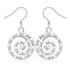Wholesale Classic fashion Silver Romantic Round Thread Vintage Long Tassel Dangle Earrings For Women Engagement Wedding Jewelry TGSPDE349