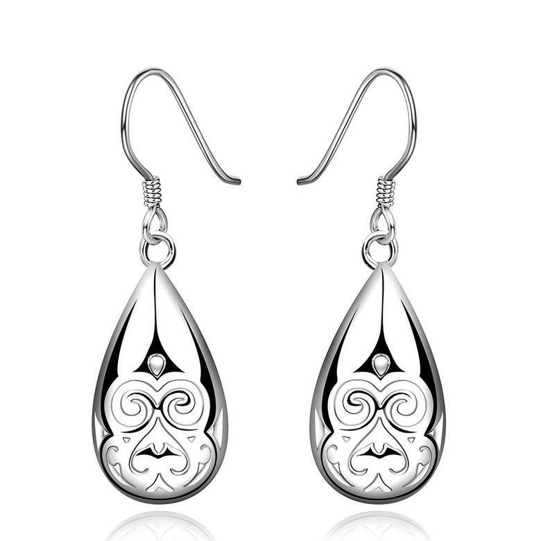 Wholesale Hot sale jewelry from China Trendy Silver Water Drop Dangle Earring simple daily women jewelry TGSPDE057