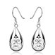 Wholesale Hot sale jewelry from China Trendy Silver Water Drop Dangle Earring simple daily women jewelry TGSPDE057