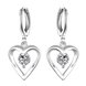Wholesale Romantic Silver plated  Heart CZ Dangle Earring delicate wedding and daily collocation jewelry  TGSPDE094